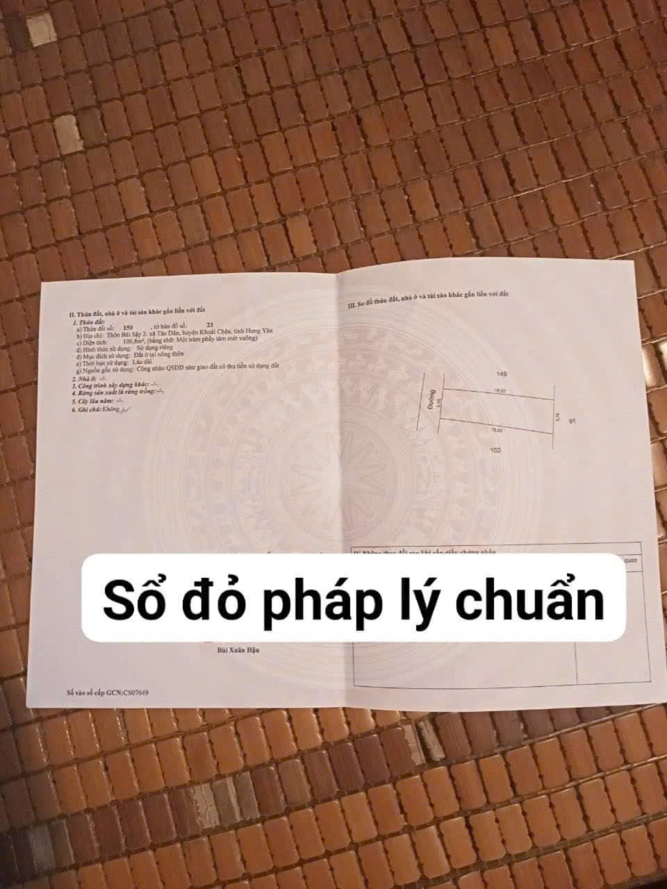 Bán đất Tấn Dân Khoái Châu diện tích 100m mặt tiền hơn 5m đường oto thông giá đầu tư - Ảnh 4